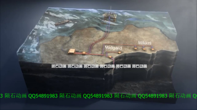 石油开采三维动画