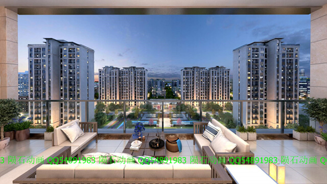 地产动画：洋房建筑动画