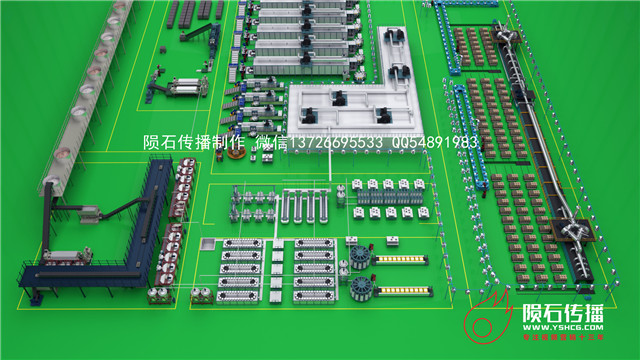 陶瓷机械动画：日用陶瓷生产线动画